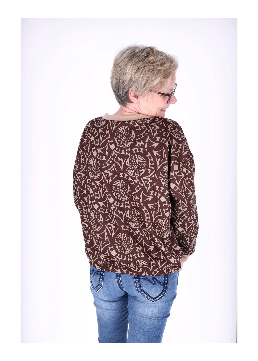 Splash of Color Damen Sweatshirt V-Ausschnitt