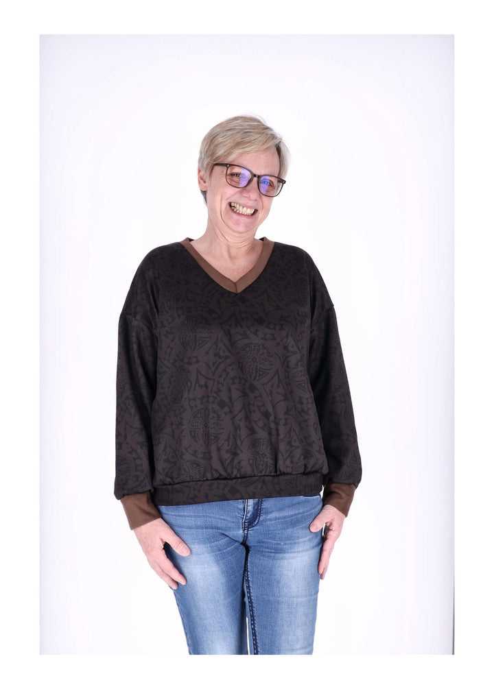 Splash of Color Damen Sweatshirt V-Ausschnitt