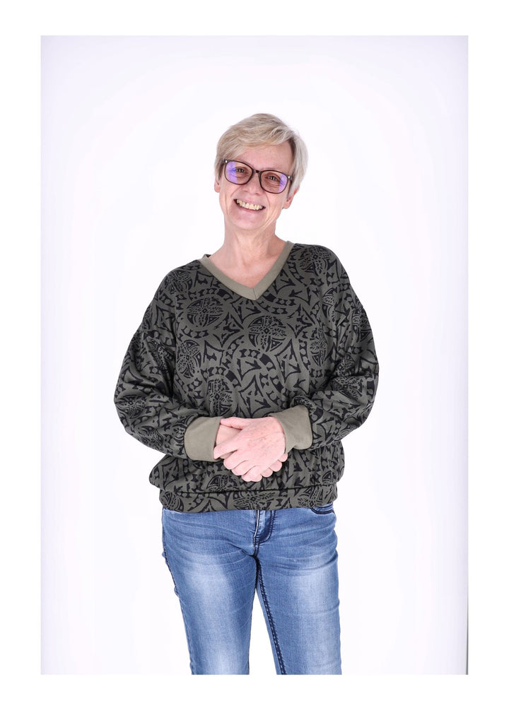 Splash of Color Damen Sweatshirt V-Ausschnitt