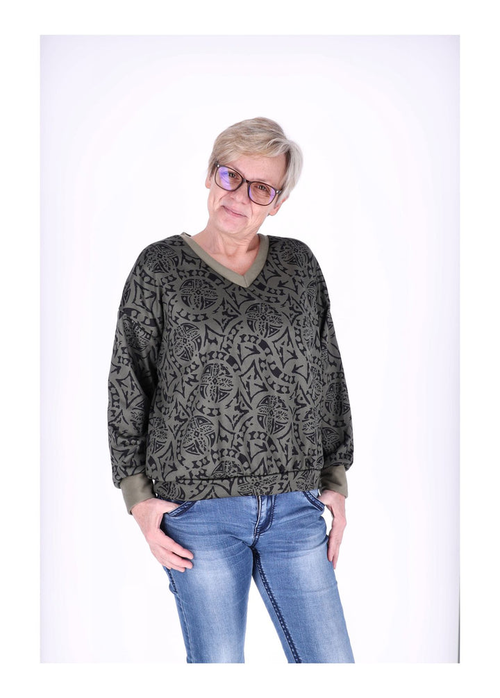 Splash of Color Damen Sweatshirt V-Ausschnitt