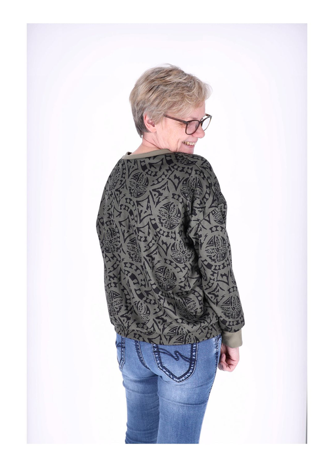 Splash of Color Damen Sweatshirt V-Ausschnitt