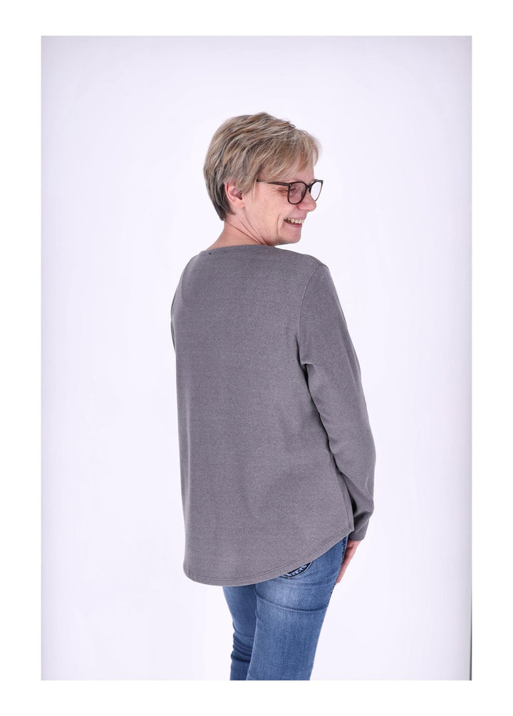 Splash of Color Damen Shirt Veloursoptik