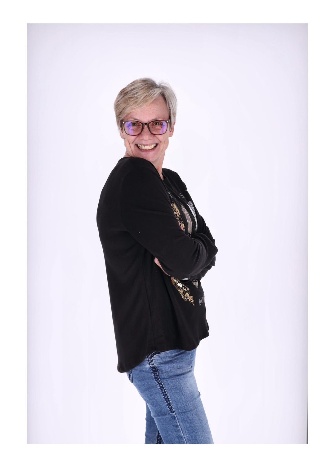 Splash of Color Damen Shirt Veloursoptik