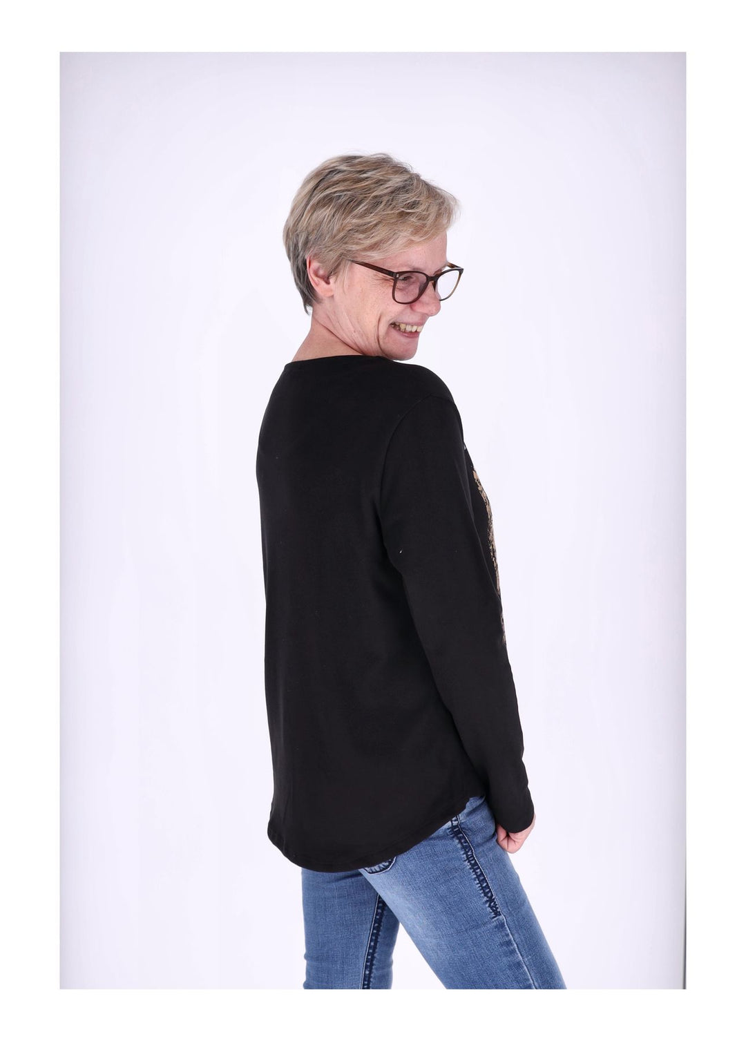Splash of Color Damen Shirt Veloursoptik