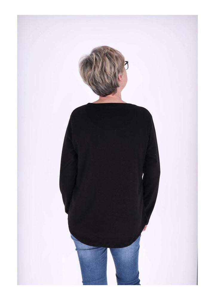 Splash of Color Damen Shirt Veloursoptik
