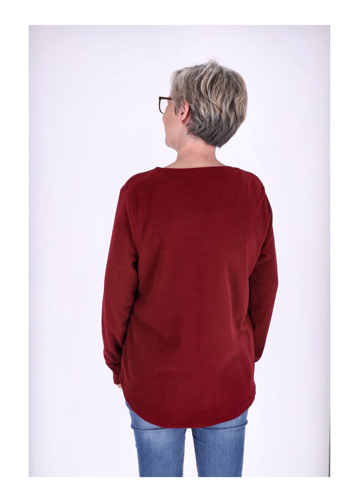 Splash of Color Damen Shirt Veloursoptik