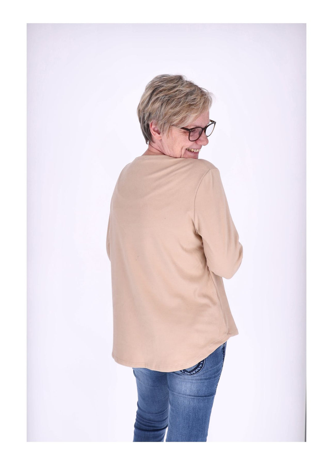 Splash of Color Damen Shirt Veloursoptik