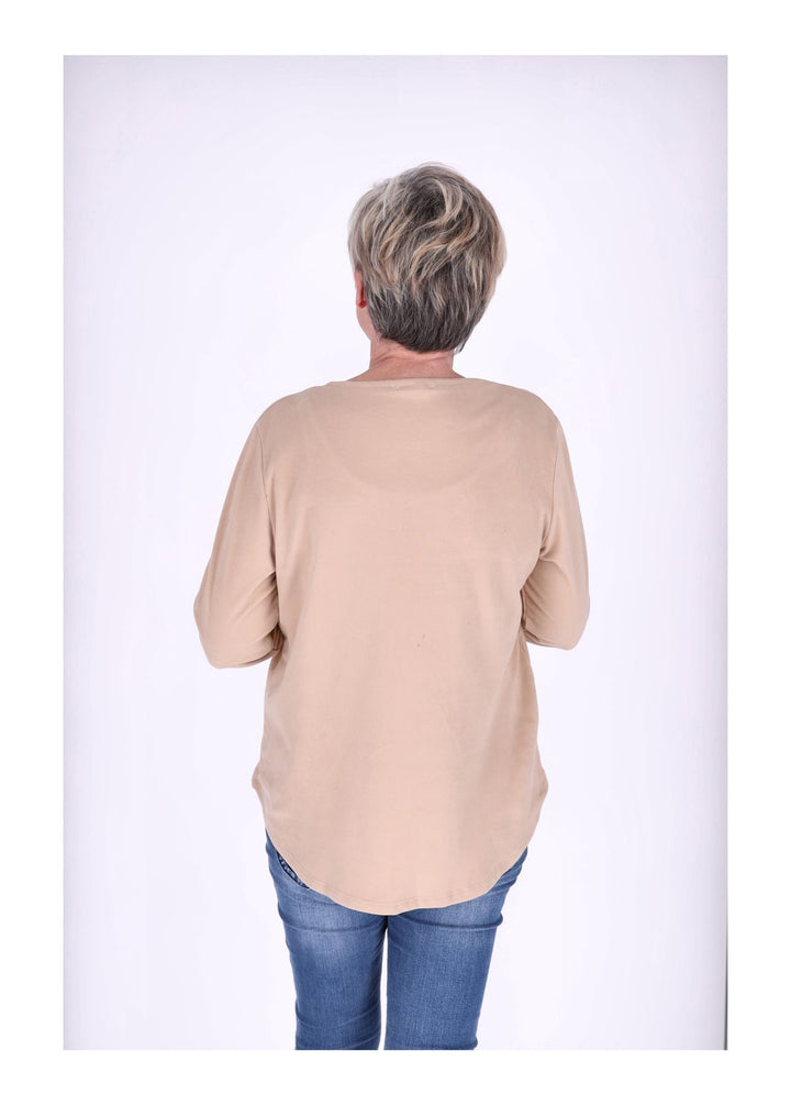 Splash of Color Damen Shirt Veloursoptik