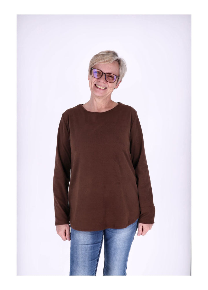 Splash of Color Damen Shirt Veloursoptik