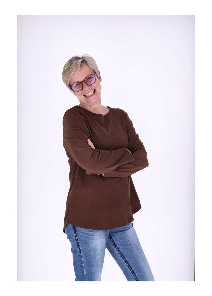 Splash of Color Damen Shirt Veloursoptik