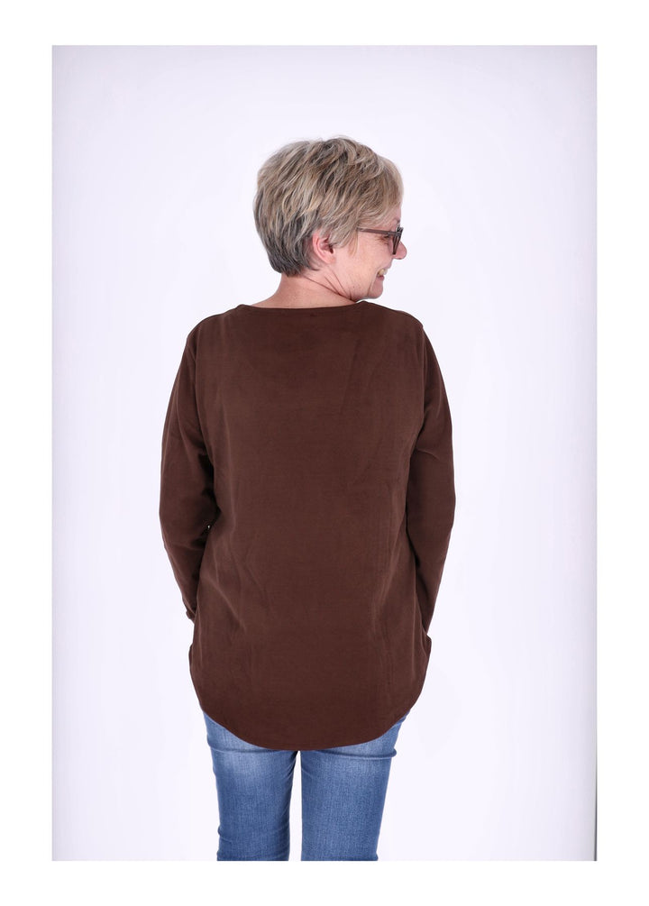 Splash of Color Damen Shirt Veloursoptik