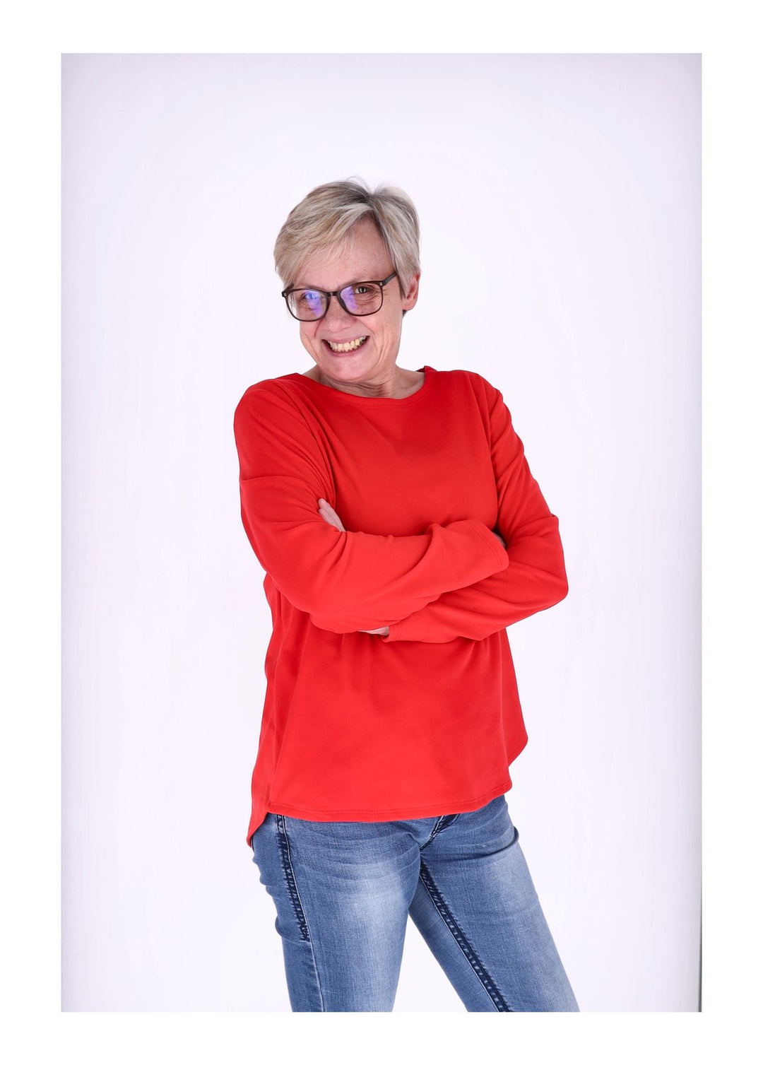 Splash of Color Damen Shirt Veloursoptik