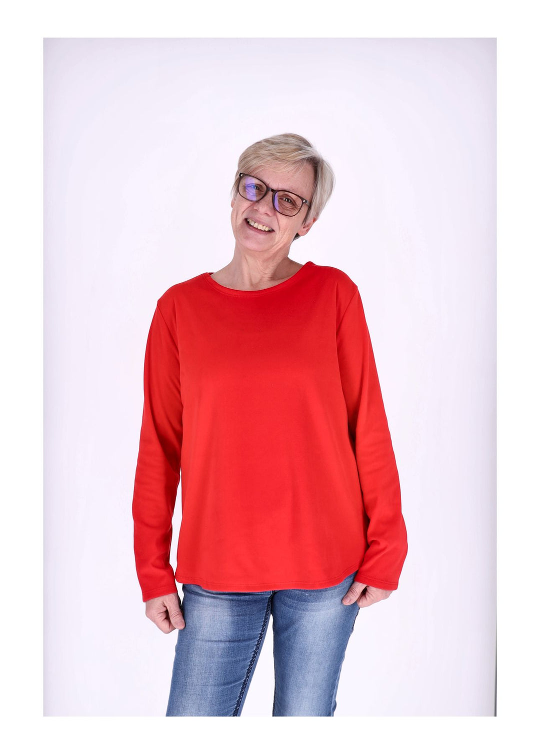 Splash of Color Damen Shirt Veloursoptik