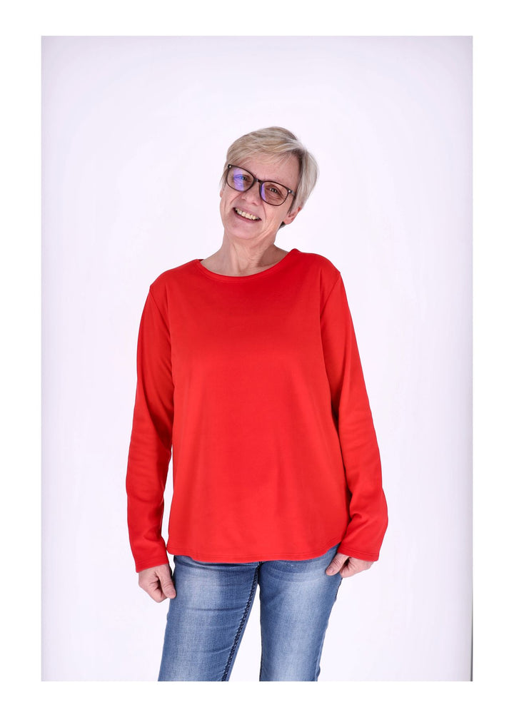 Splash of Color Damen Shirt Veloursoptik