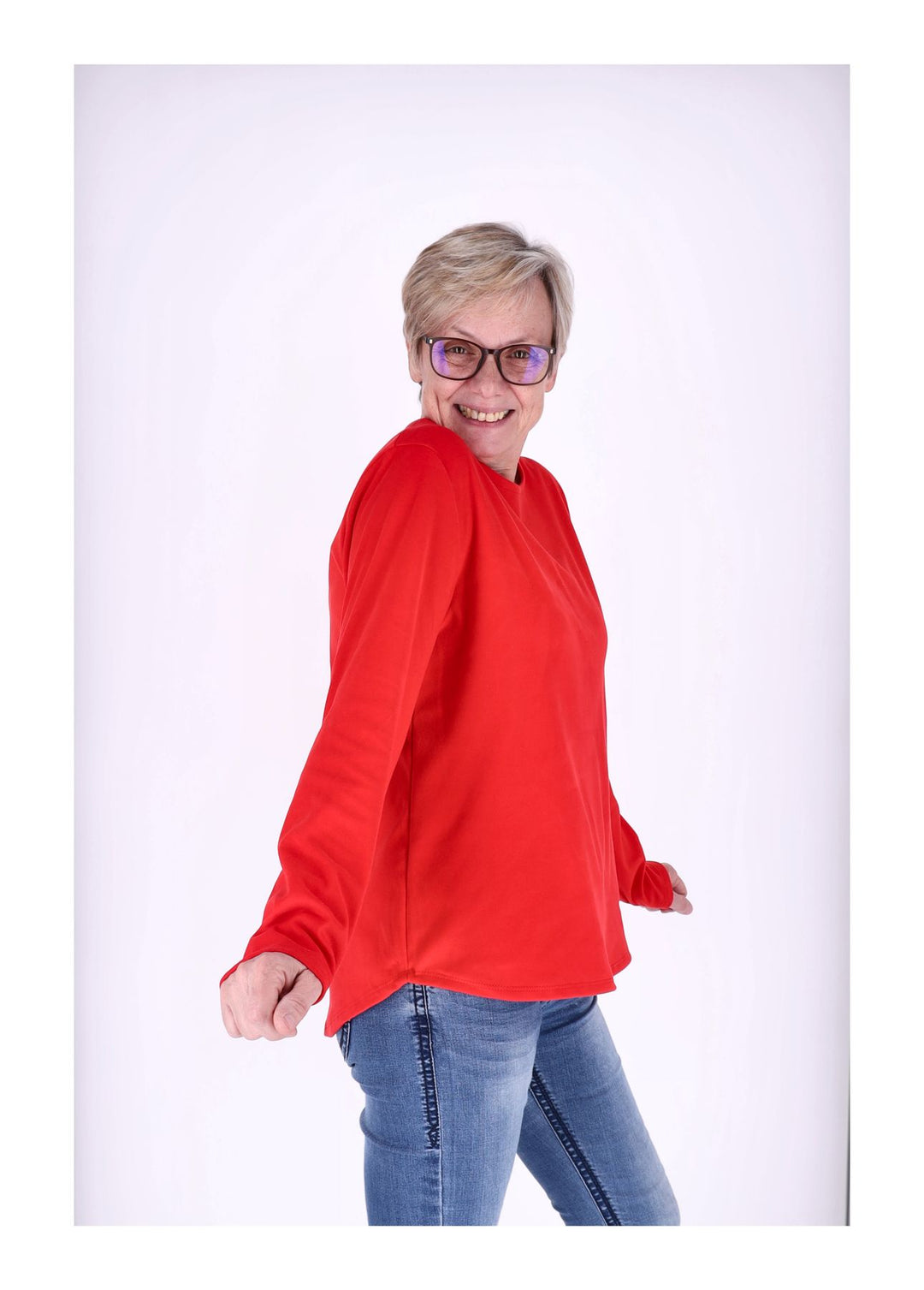 Splash of Color Damen Shirt Veloursoptik