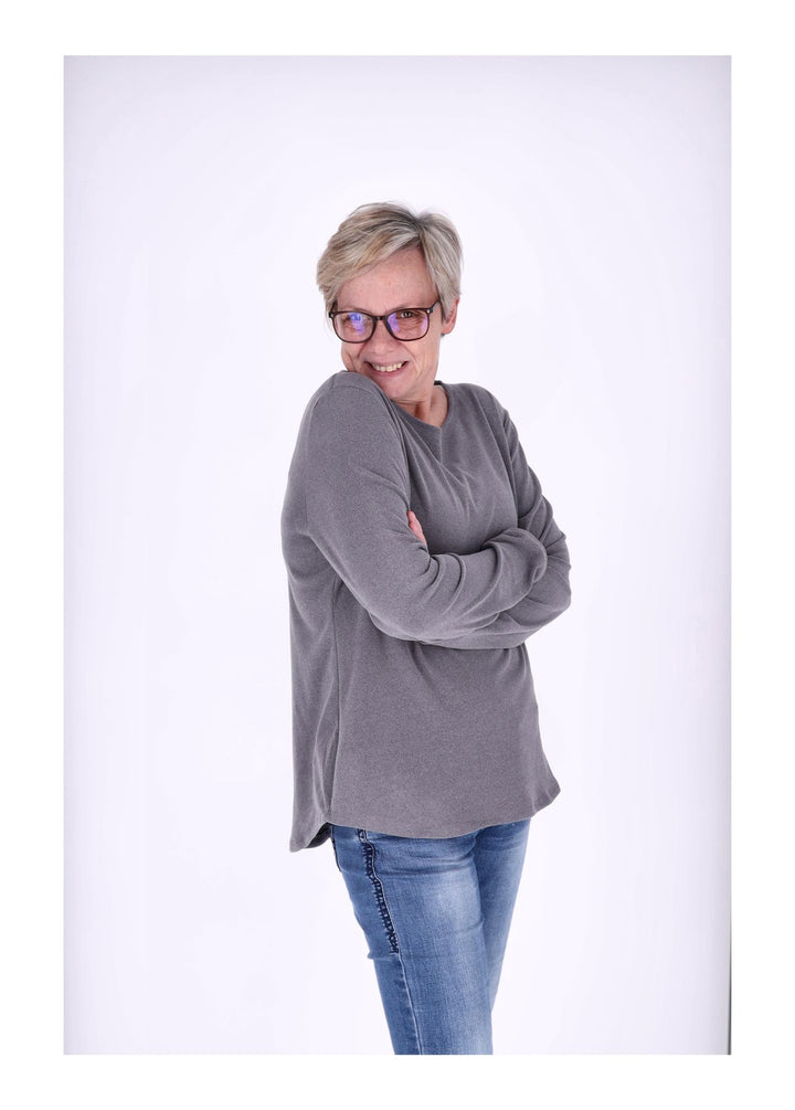 Splash of Color Damen Shirt Veloursoptik