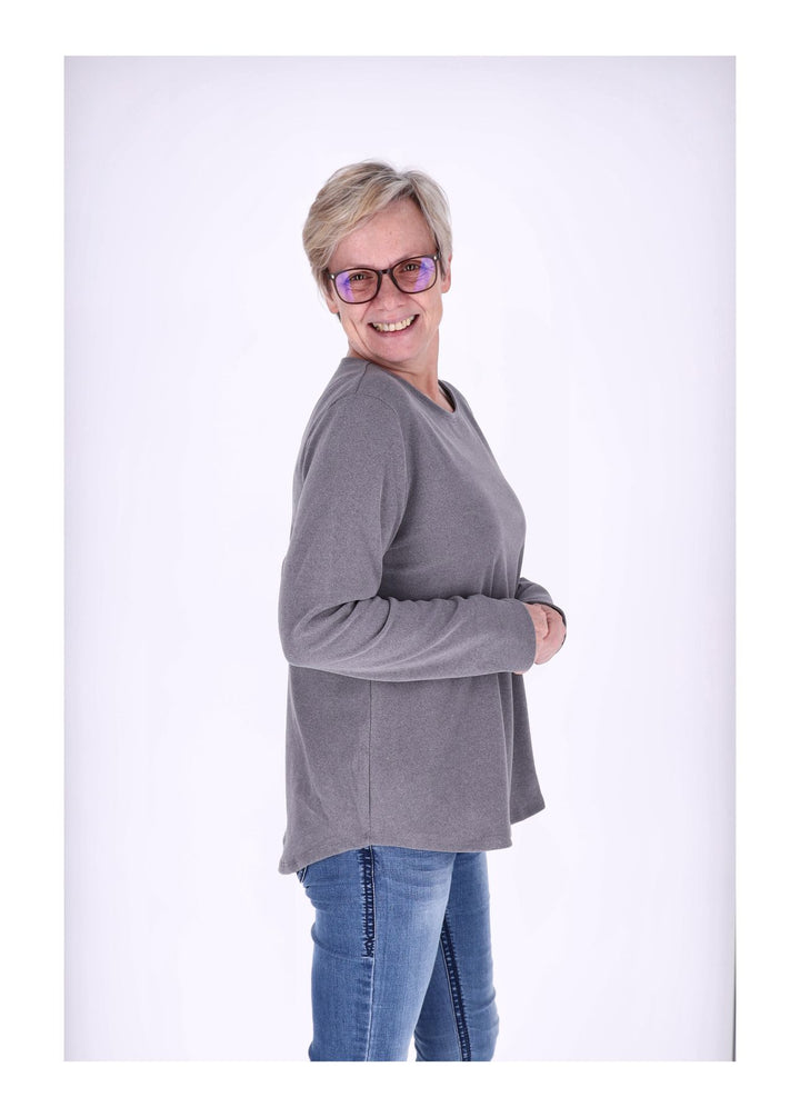 Splash of Color Damen Shirt Veloursoptik