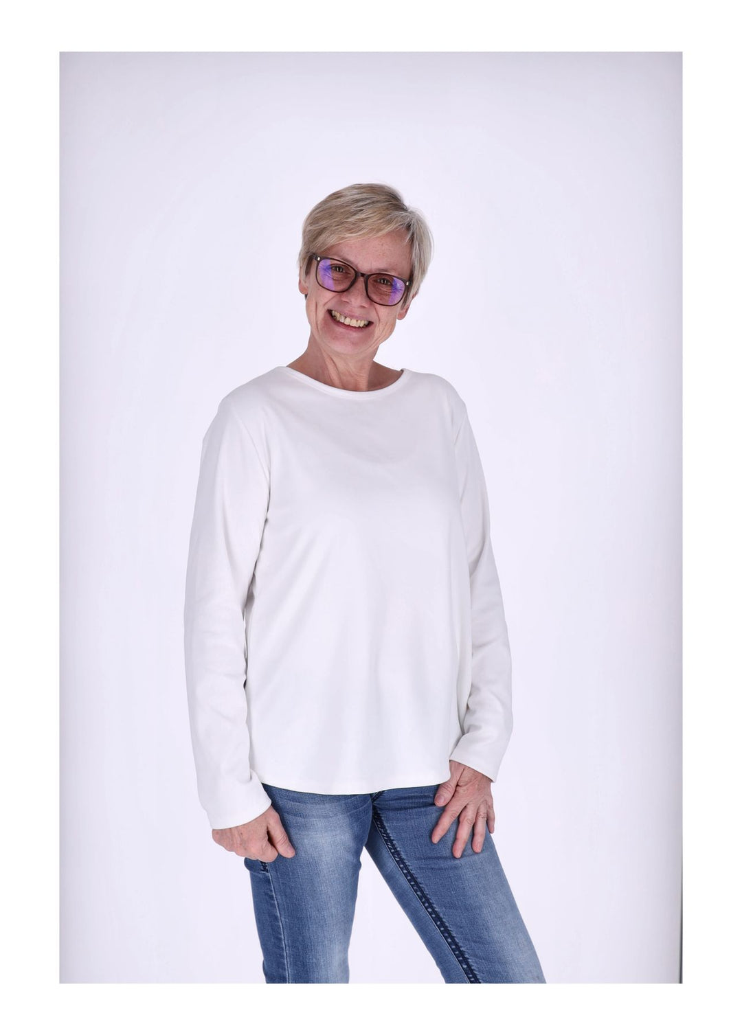 Splash of Color Damen Shirt Veloursoptik