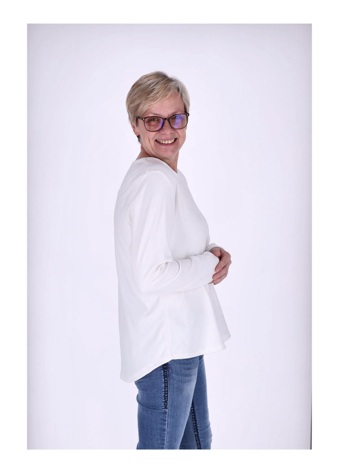 Splash of Color Damen Shirt Veloursoptik