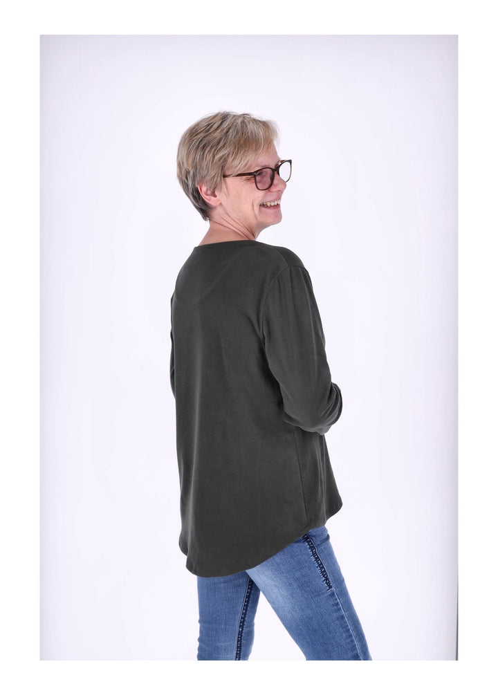 Splash of Color Damen Shirt Veloursoptik