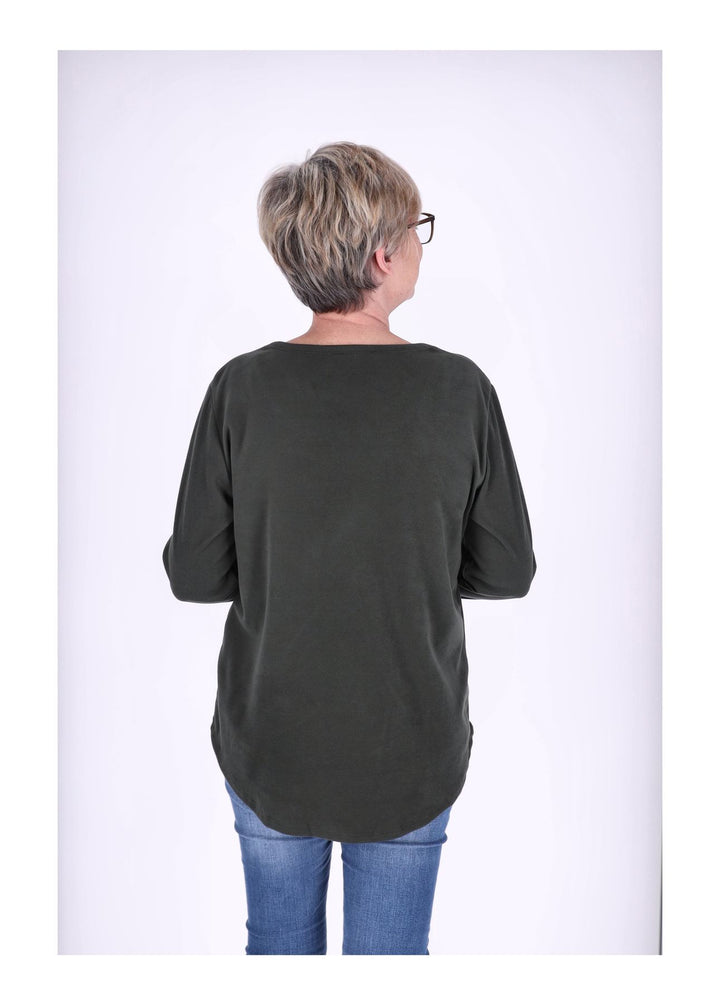 Splash of Color Damen Shirt Veloursoptik