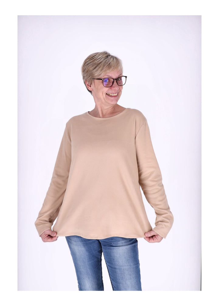 Splash of Color Damen Shirt Veloursoptik