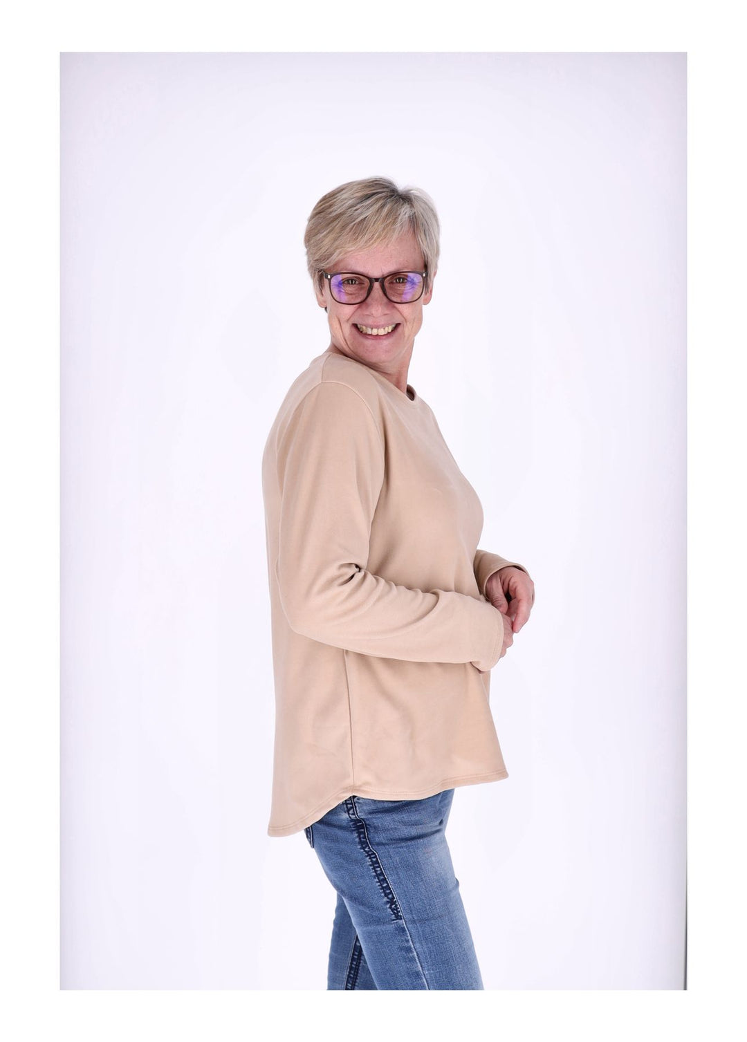 Splash of Color Damen Shirt Veloursoptik