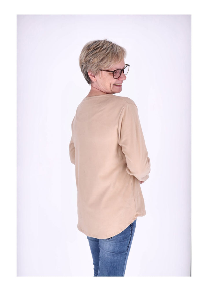 Splash of Color Damen Shirt Veloursoptik