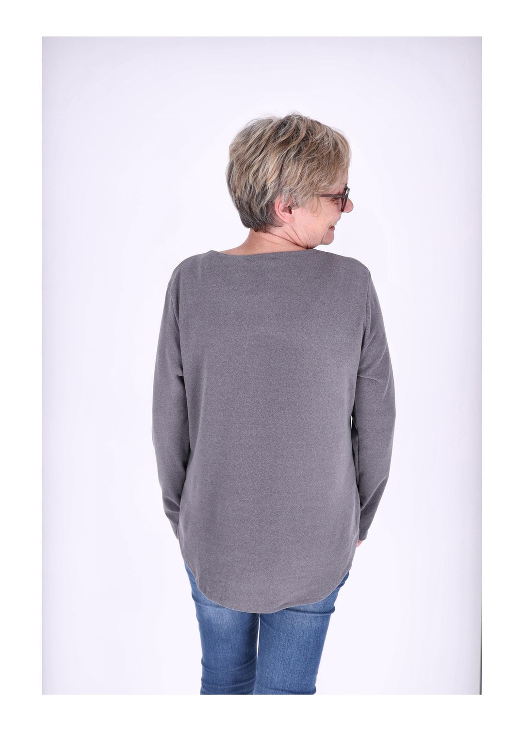 Splash of Color Damen Shirt Veloursoptik