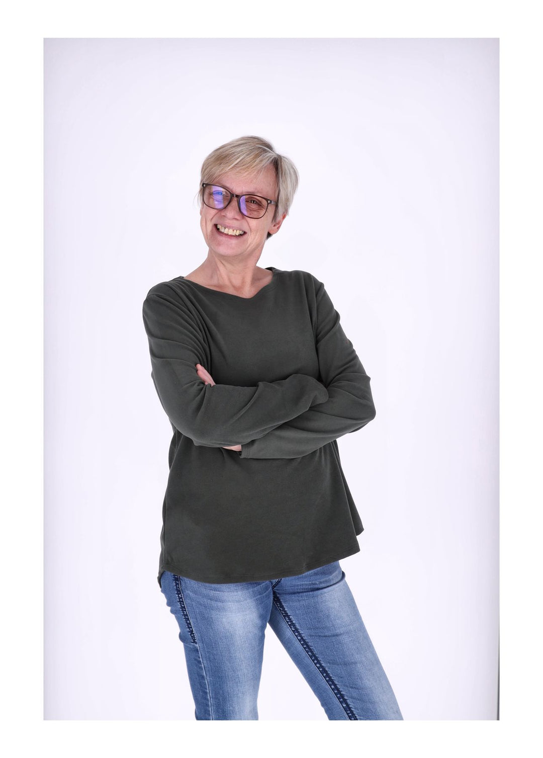 Splash of Color Damen Shirt Veloursoptik