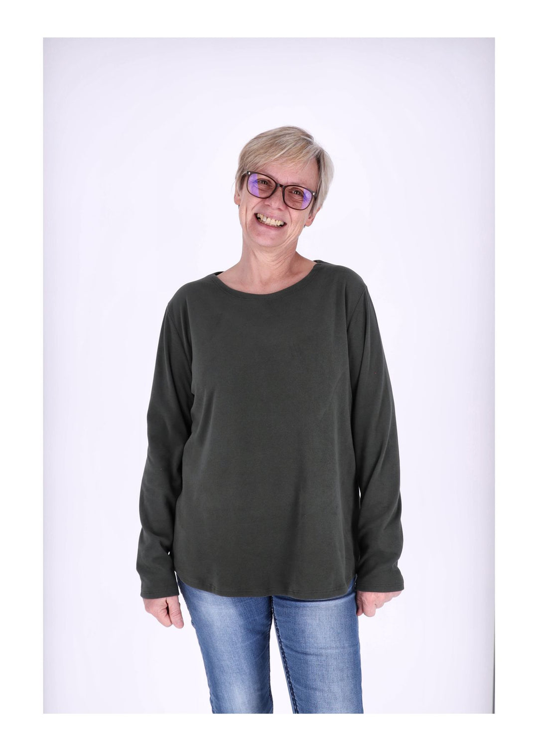 Splash of Color Damen Shirt Veloursoptik
