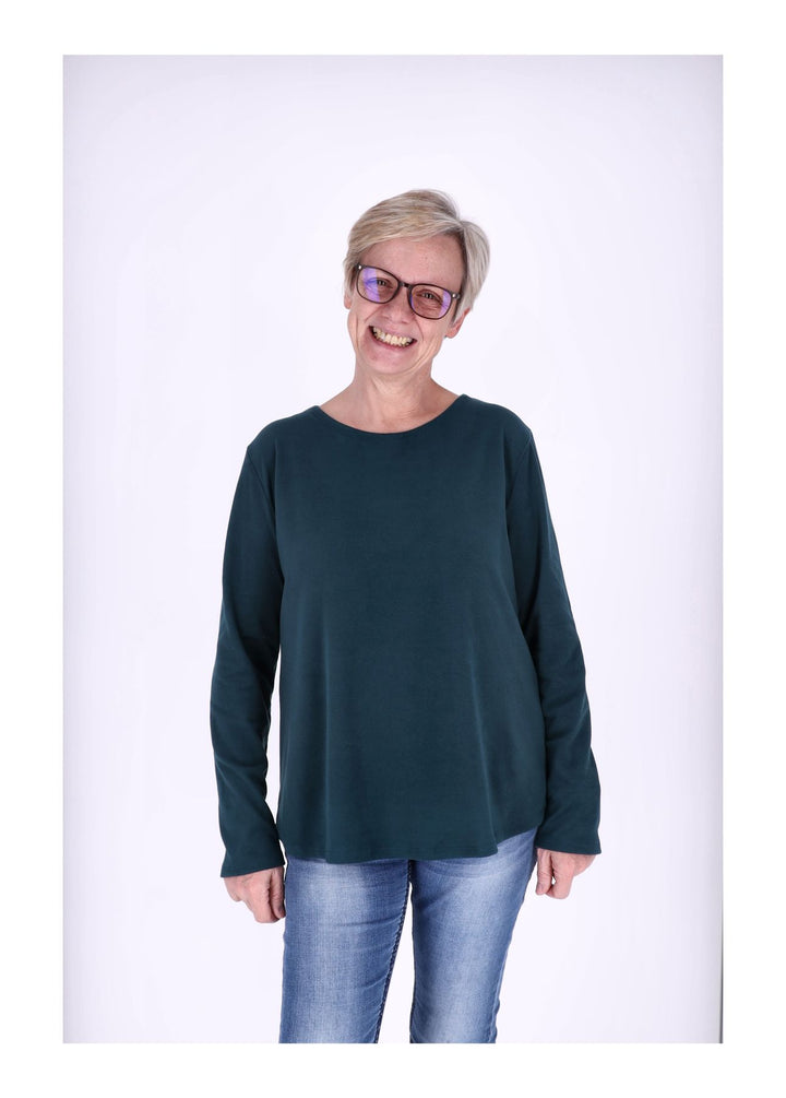 Splash of Color Damen Shirt Veloursoptik