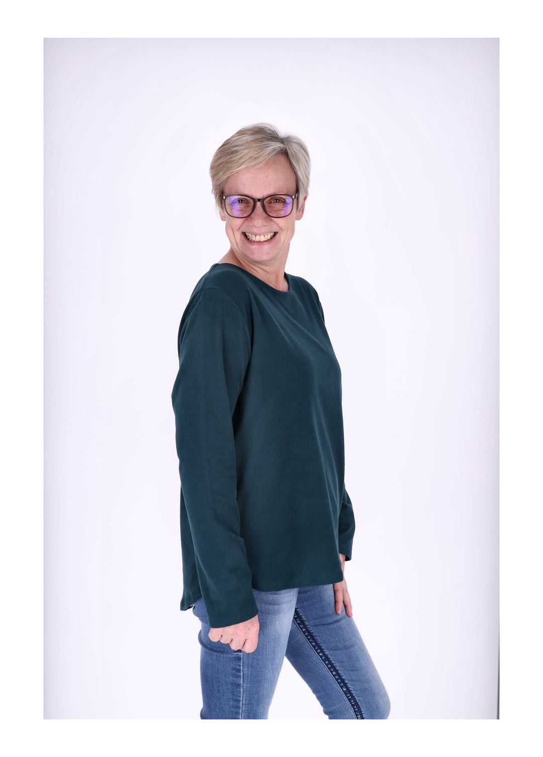 Splash of Color Damen Shirt Veloursoptik