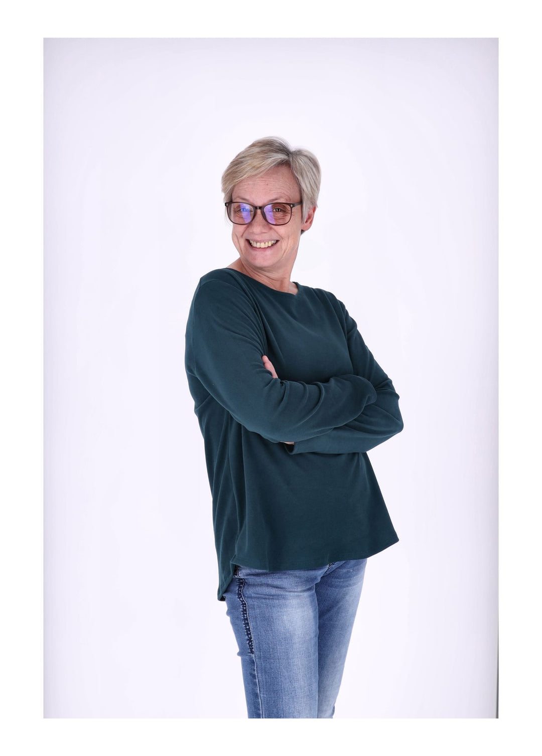 Splash of Color Damen Shirt Veloursoptik