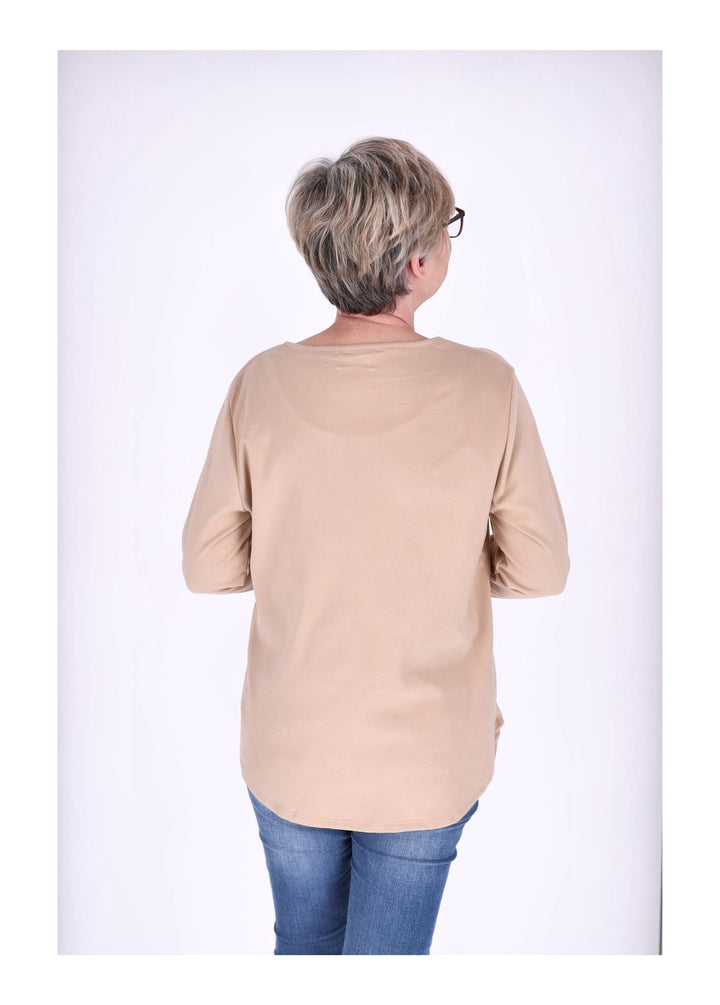 Splash of Color Damen Shirt Veloursoptik