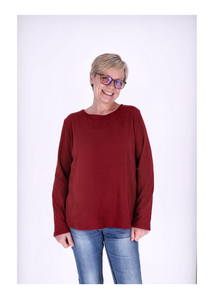Splash of Color Damen Shirt Veloursoptik