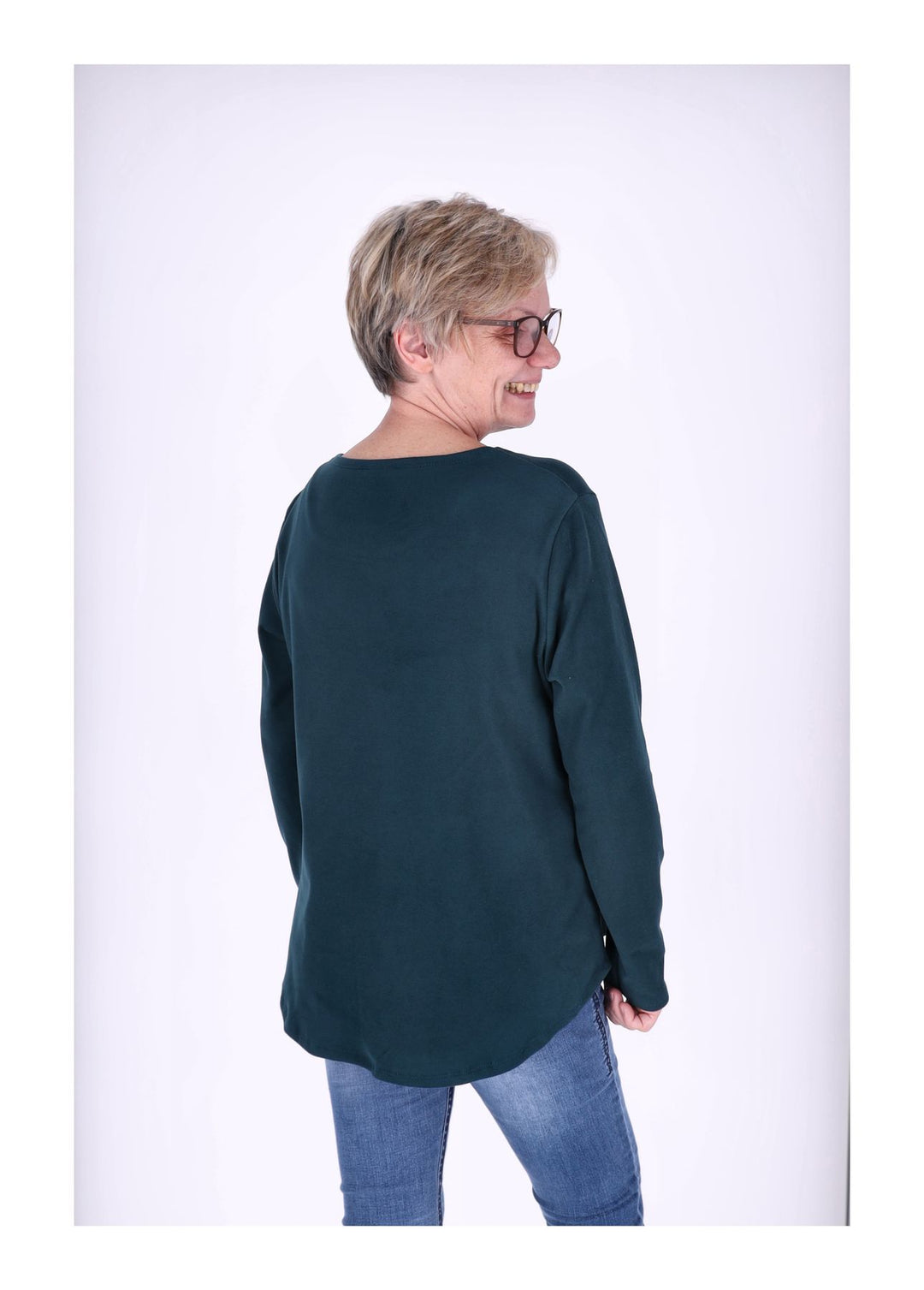 Splash of Color Damen Shirt Veloursoptik