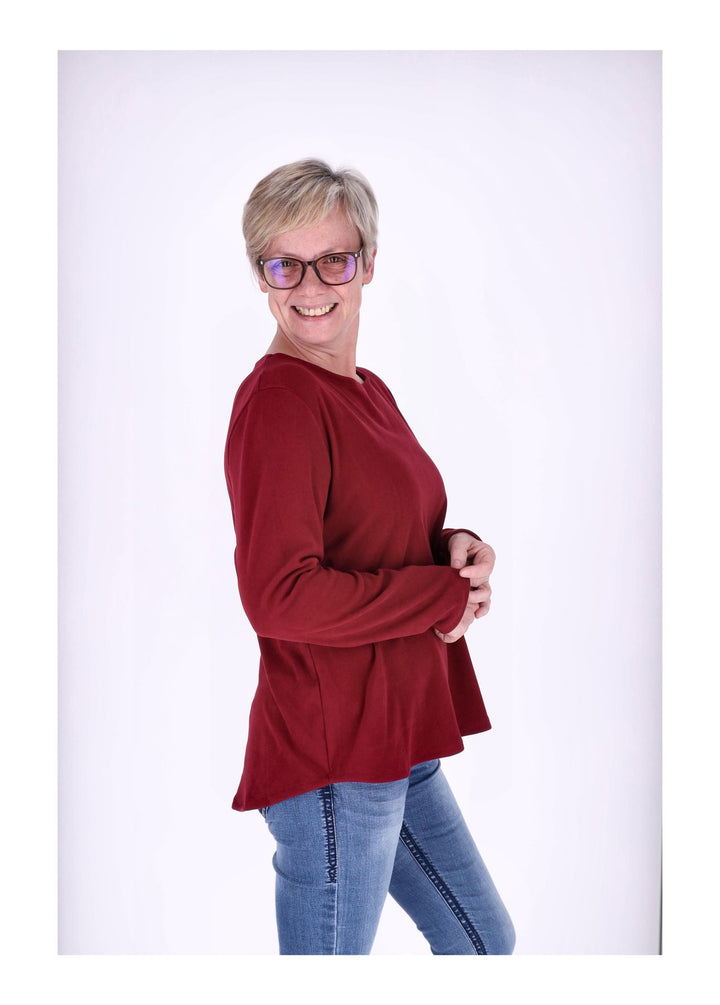 Splash of Color Damen Shirt Veloursoptik