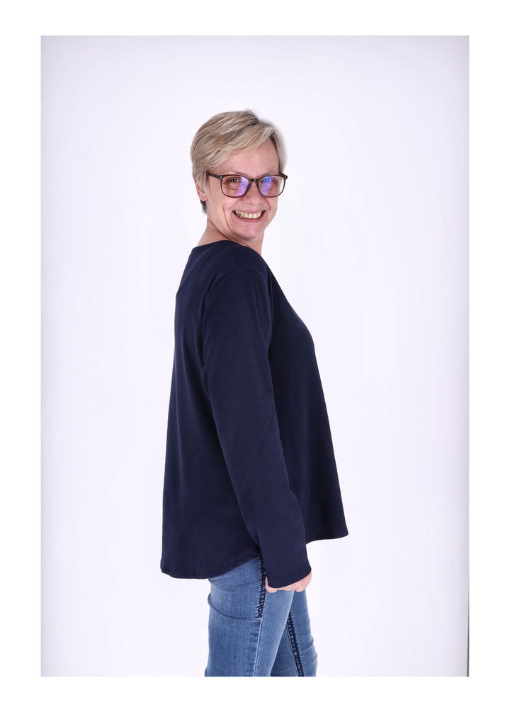 Splash of Color Damen Shirt Veloursoptik