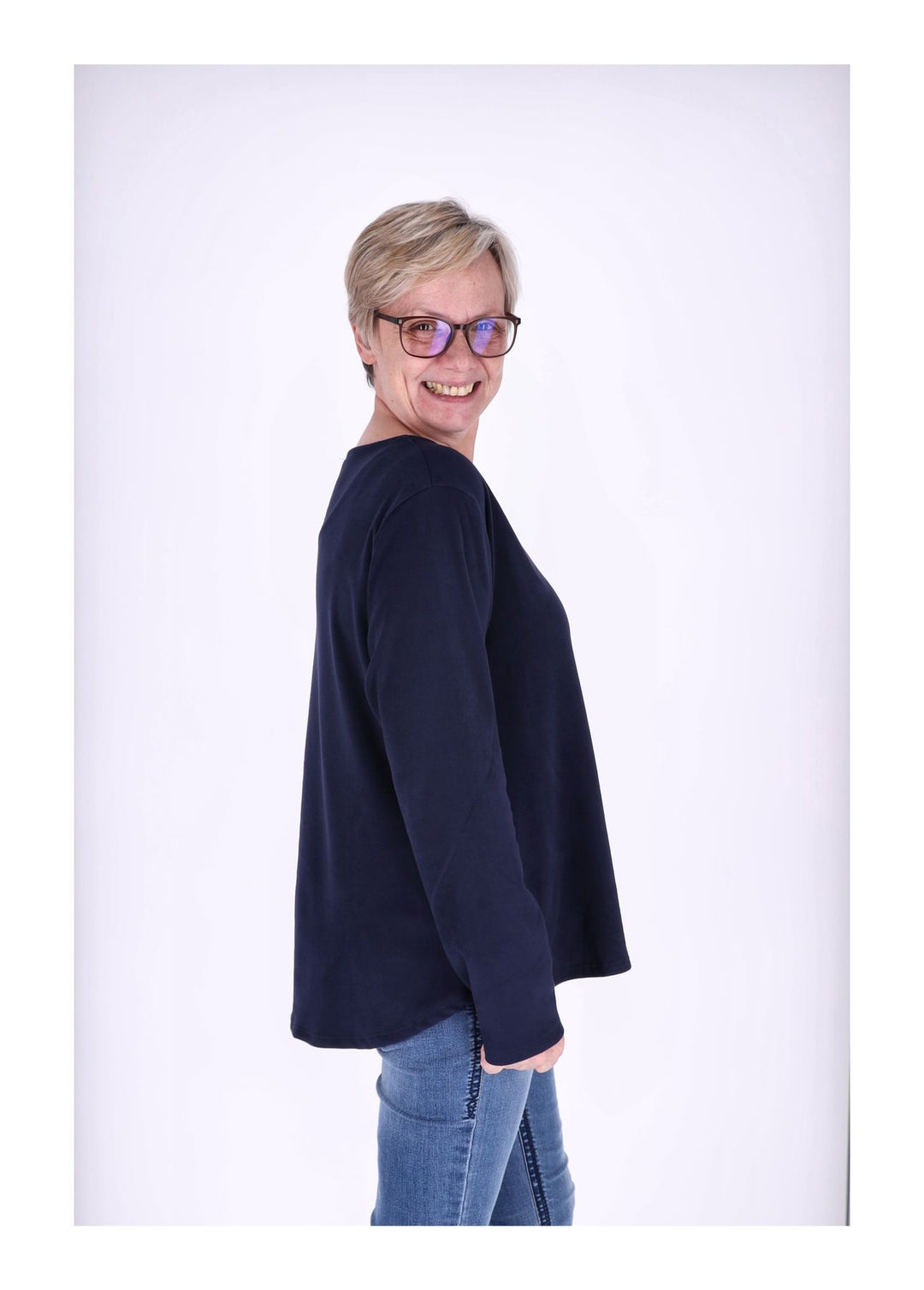 Splash of Color Damen Shirt Veloursoptik