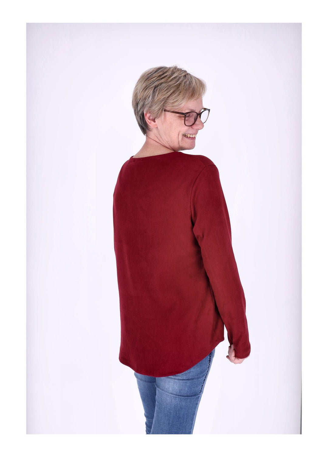 Splash of Color Damen Shirt Veloursoptik