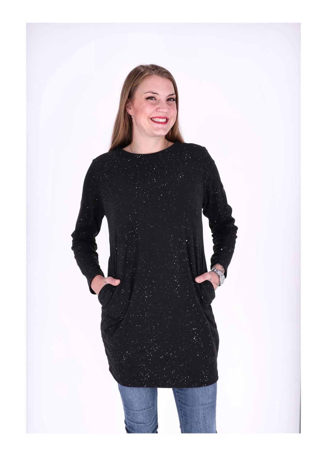 Splash of Color Kleid Veloursoptik
