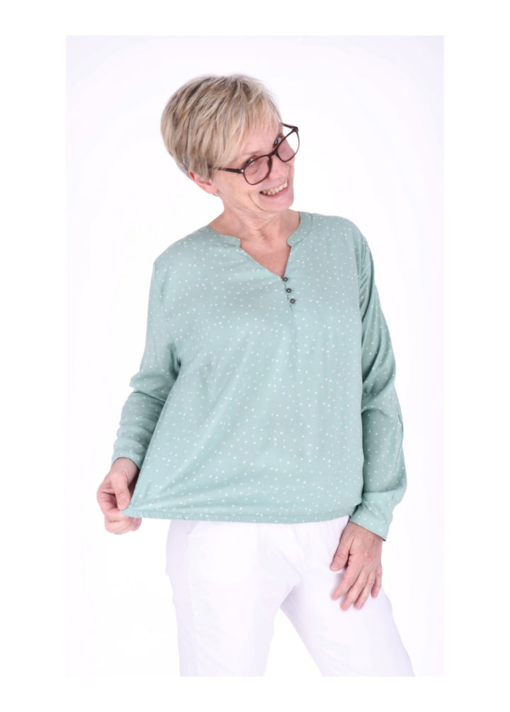 Splash of Color Bluse Herzen