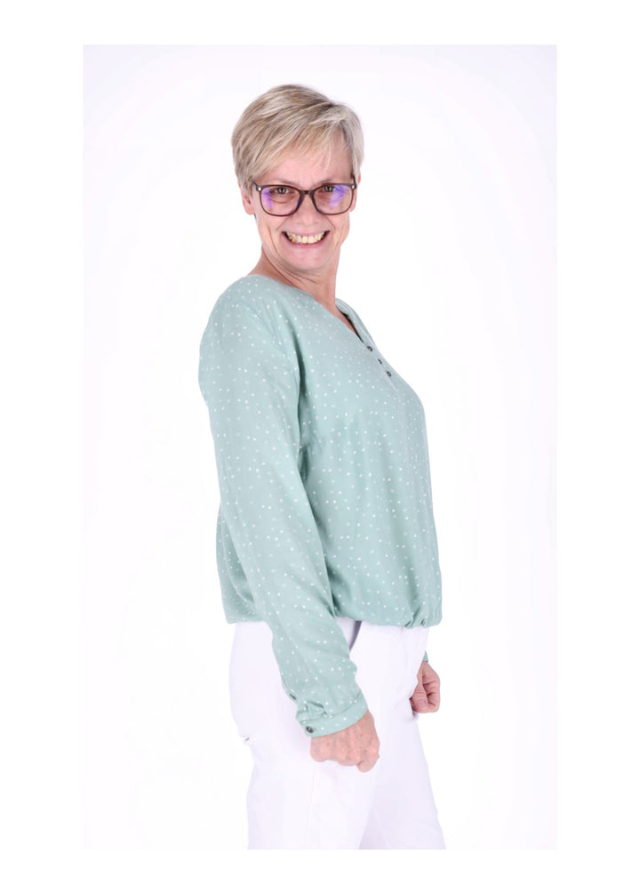 Splash of Color Bluse Herzen