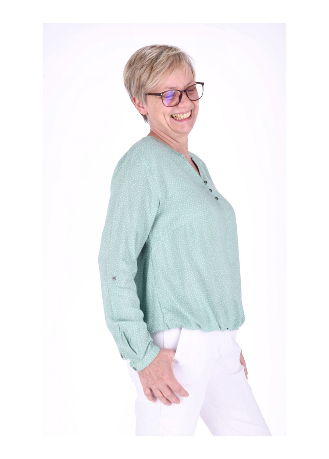 Splash of Color Bluse Punkte