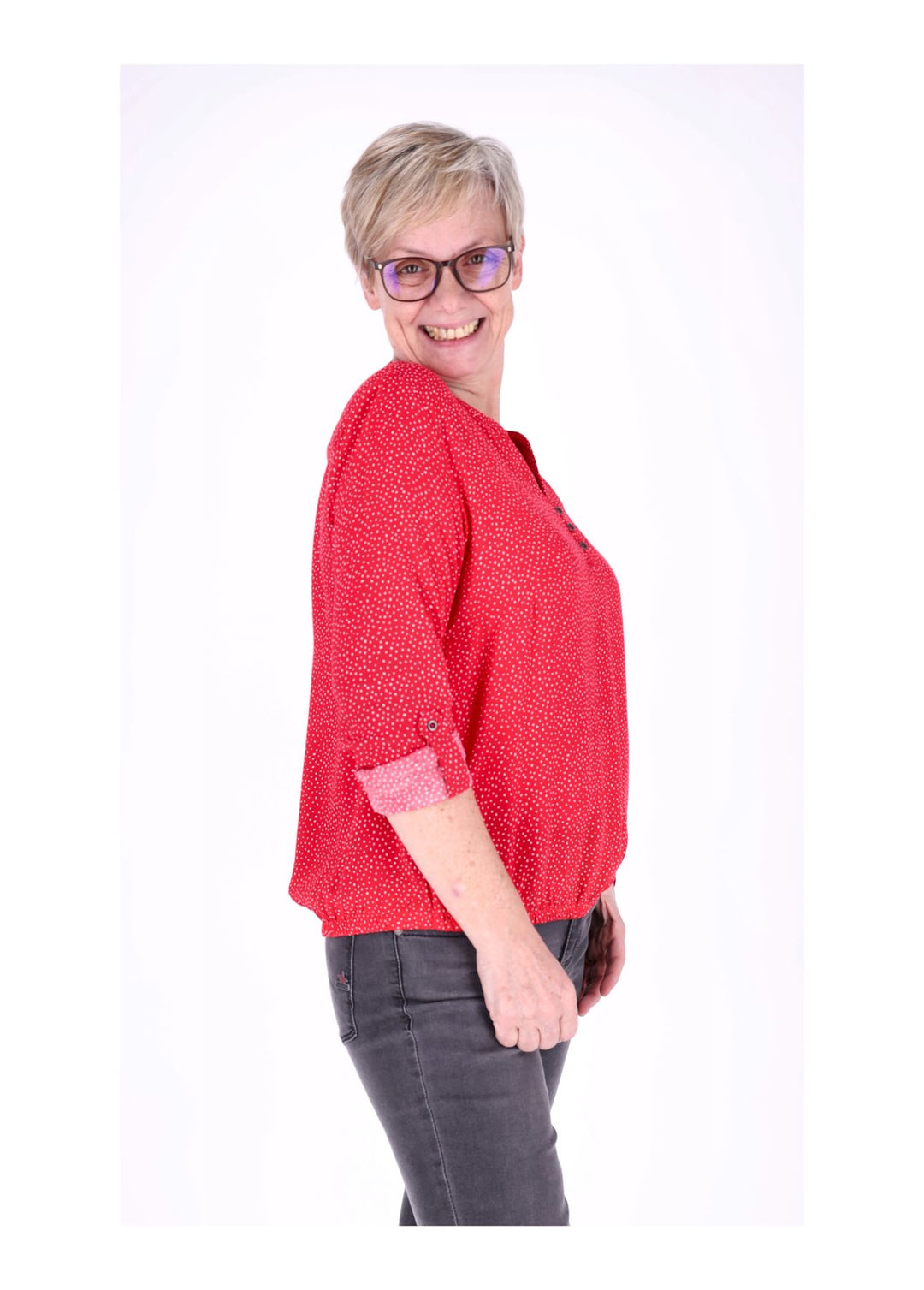 Splash of Color Bluse Punkte