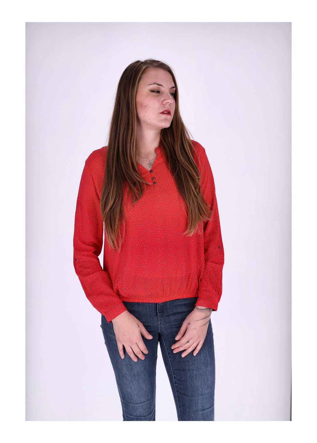 Splash of Color Bluse Punkte