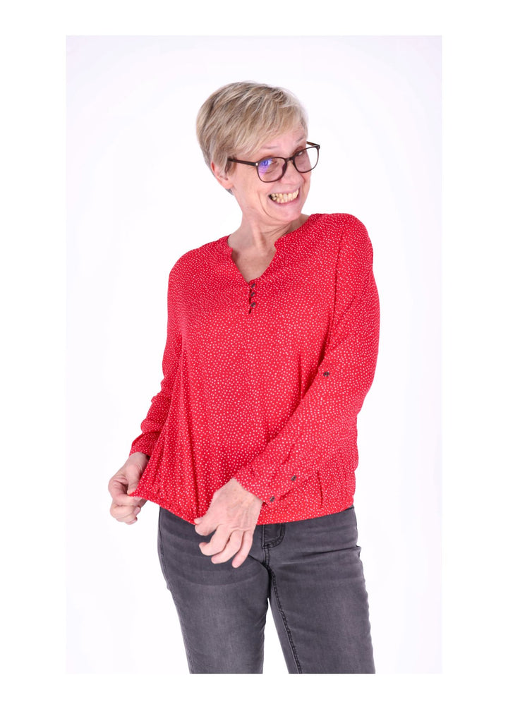 Splash of Color Bluse Punkte