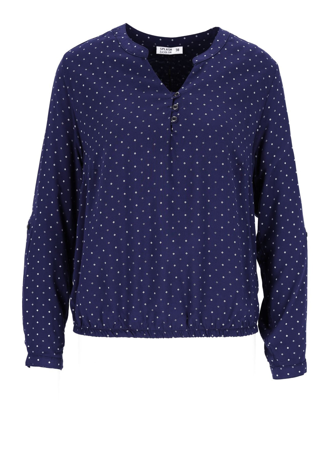 Splash of Color Karo-Bluse