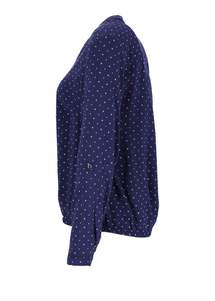 Splash of Color Karo-Bluse